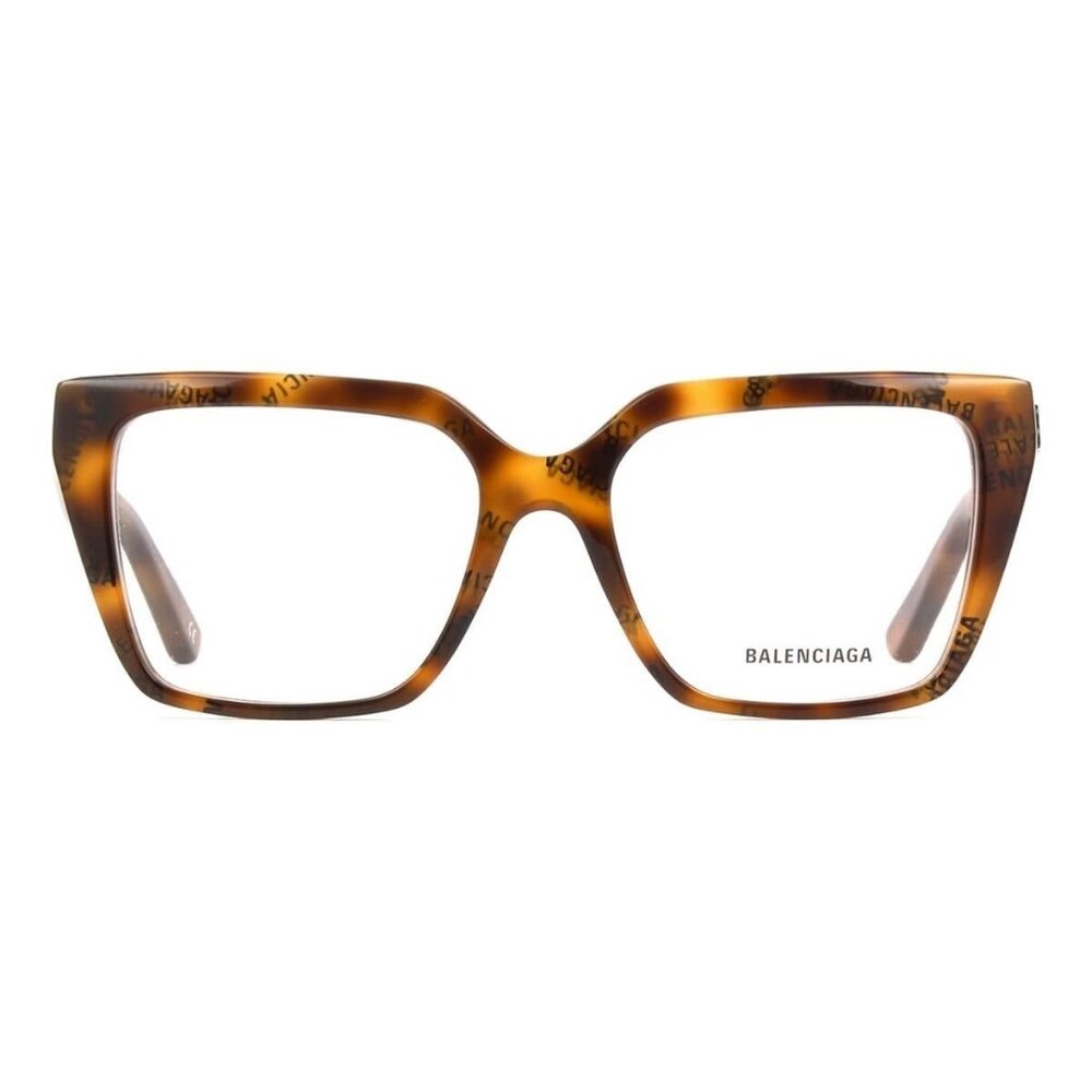 New Authentic  BALENCIAGA Havana Square BB0130O 008 Glasses Women - Picture 2 of 4